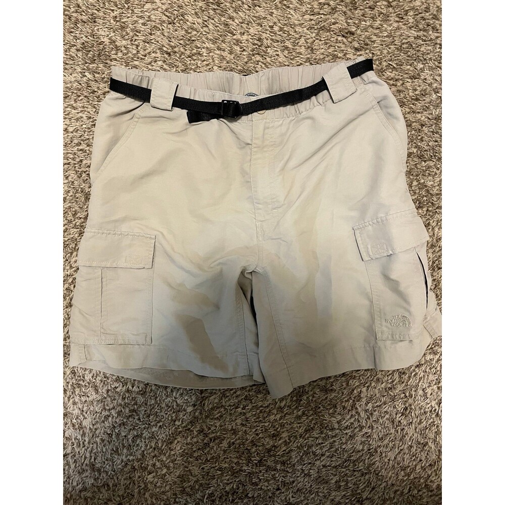 The North Face Men's Size XL Nylon Cargo Hiking Fishing Travel Shorts Khaki Tan